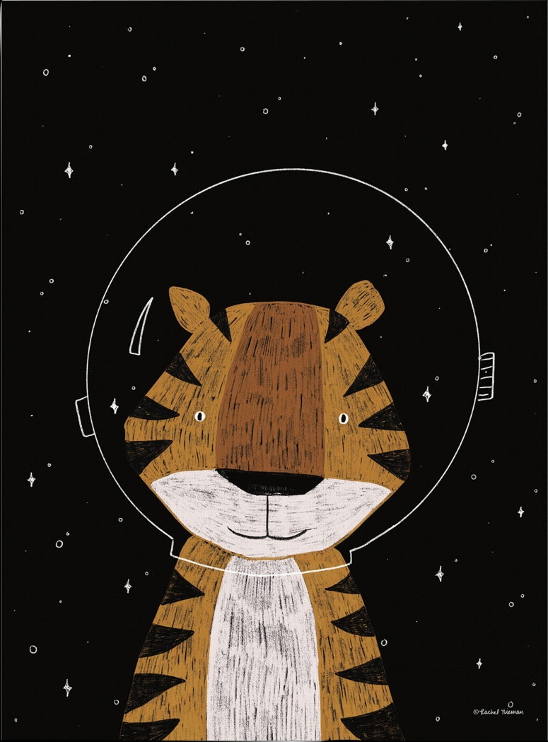 Kids Astro Tiger II Black Artwork - Thumbnail - Image 3