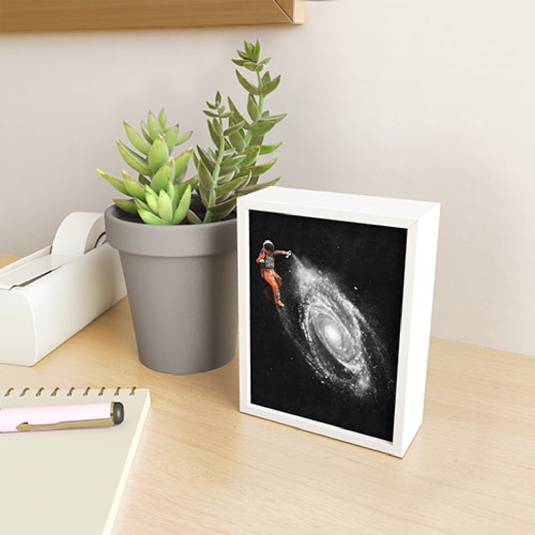 Kids Astronaut Art Black Mini Framed Art - Thumbnail - Image 2