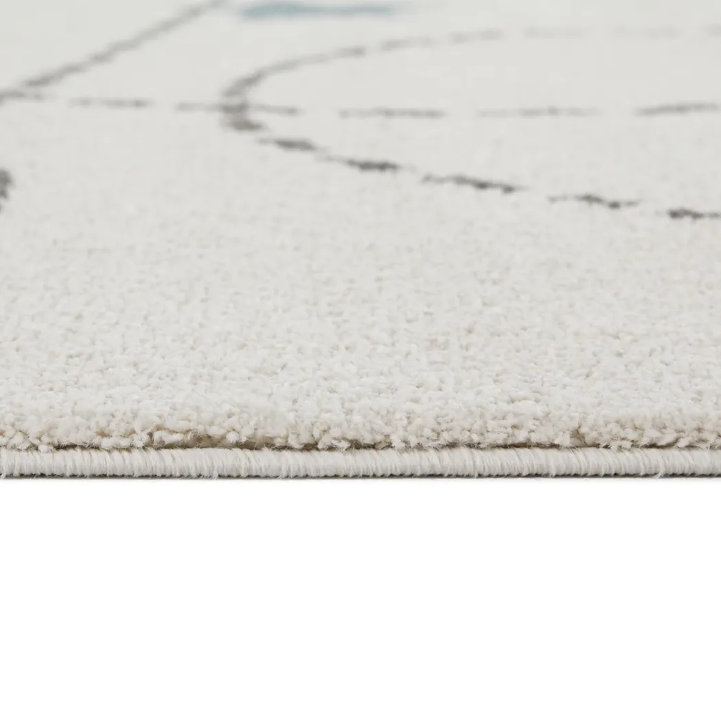 Kids Starfield White 5'3 x 7' Rug - Thumbnail - Image 3