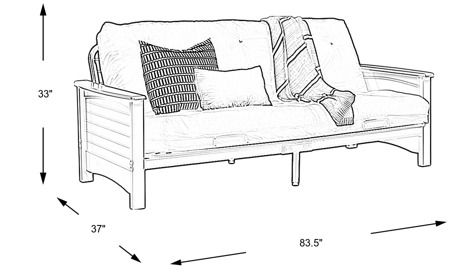 Dimension Image. Please refer to the Dimension Tab on this page for dimension details.