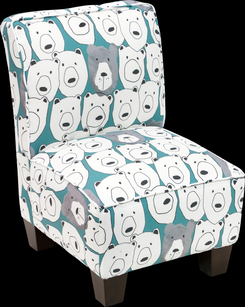 Auggie Aqua Toddler Accent Chair - Thumbnail - Image 1
