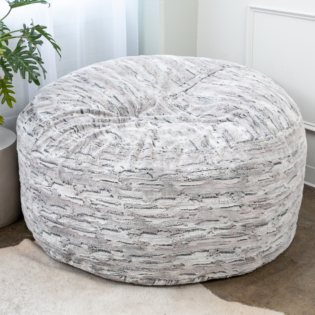 Kids Aull Light Gray Bean Bag Chair - Thumbnail - Image 2