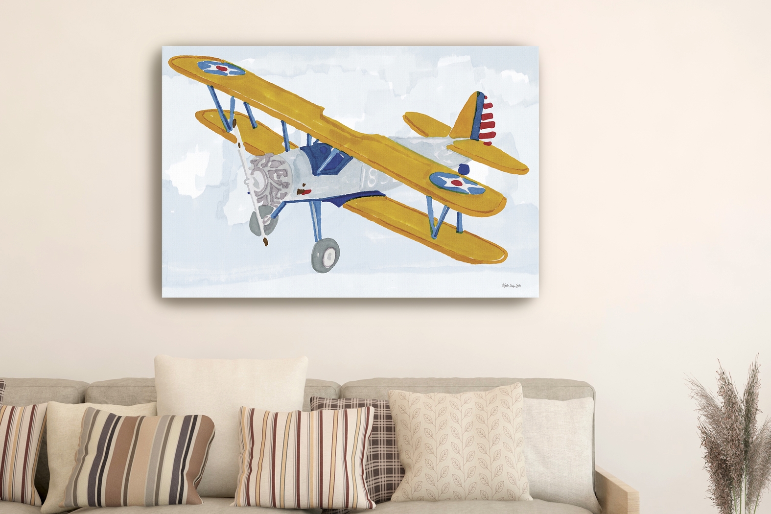 Kids Aviator Fun I Light Blue Artwork - Thumbnail - Image 2