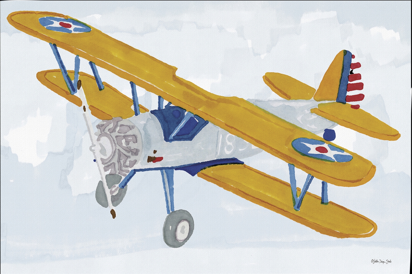 Kids Aviator Fun II Light Blue Artwork - Thumbnail - Image 3