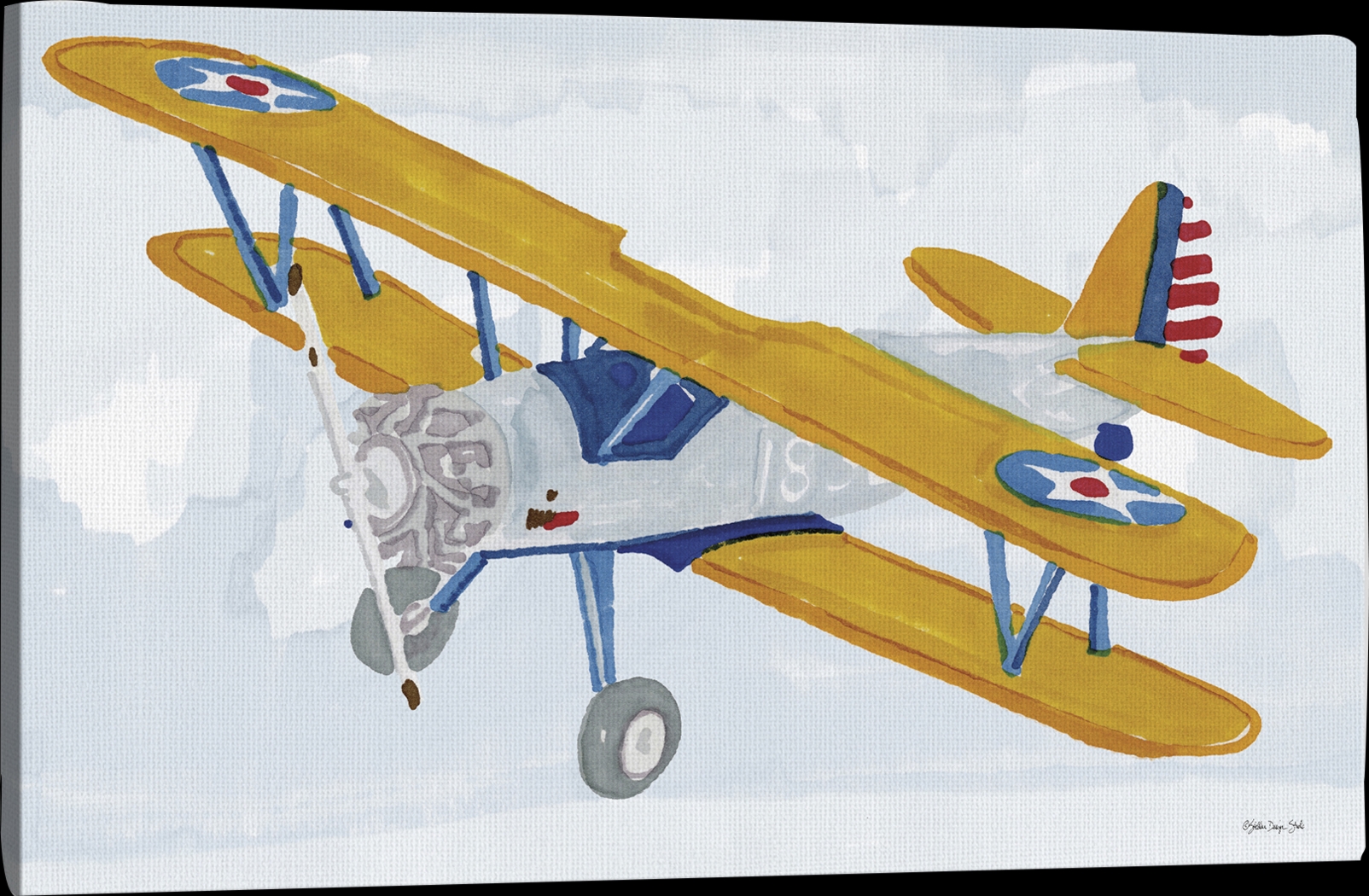 Kids Aviator Fun III Light Blue Artwork - Thumbnail - Image 1