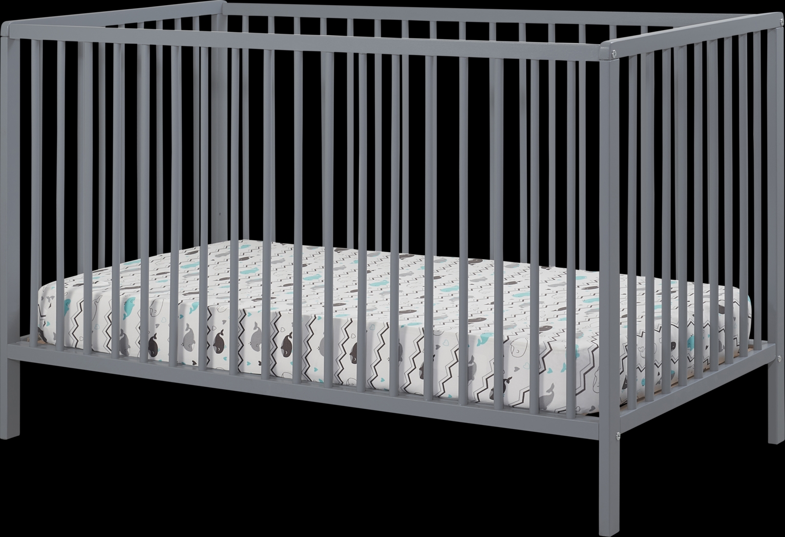 Kids Avukhi Gray Convertible Crib - Thumbnail - Image 1
