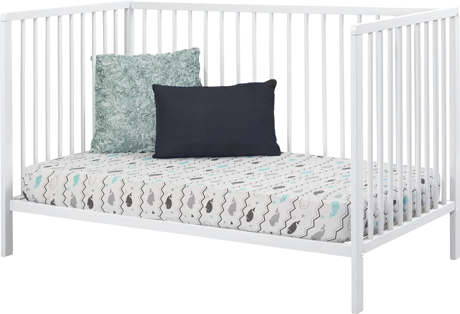 Kids Avukhi White Convertible Crib - Thumbnail - Image 3
