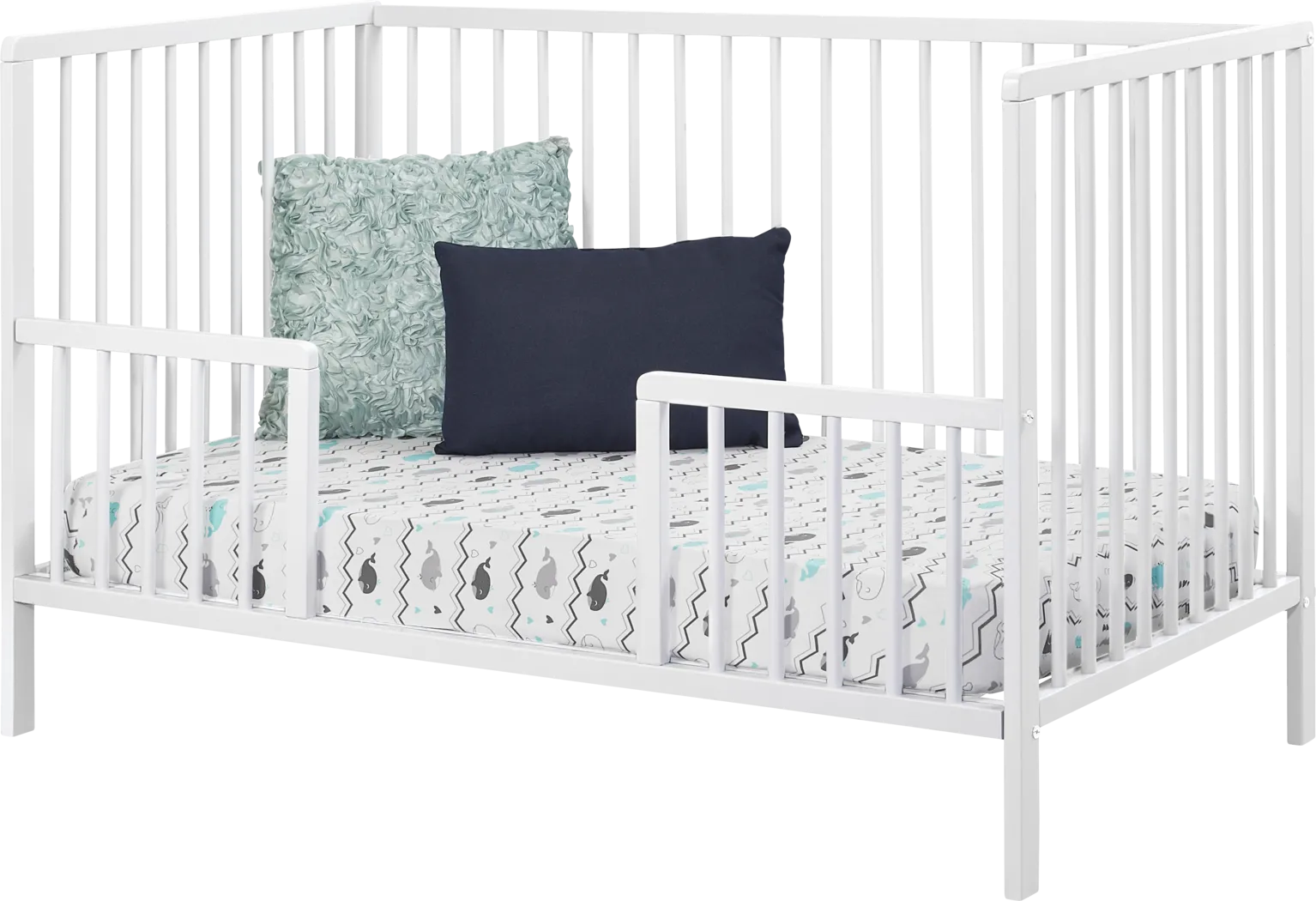 Kids Avukhi White Convertible Crib - Thumbnail - Image 4