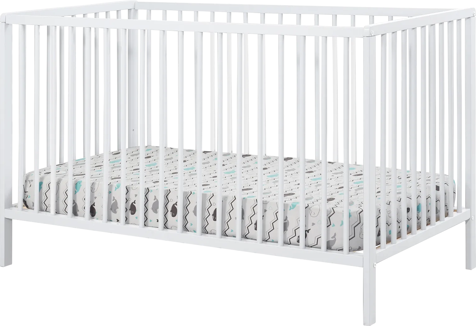 Kids Avukhi White Convertible Crib - Thumbnail - Image 1