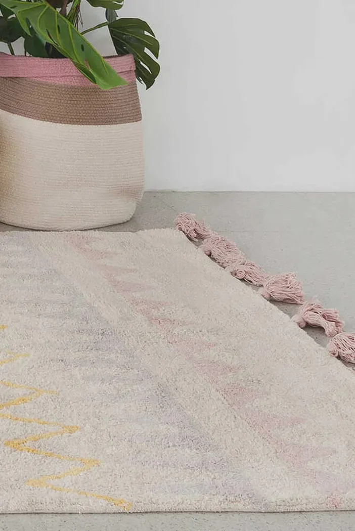 Kids Azteca Natural/Pink 4'7 x 6'7 Machine Washable Rug - Thumbnail - Image 3