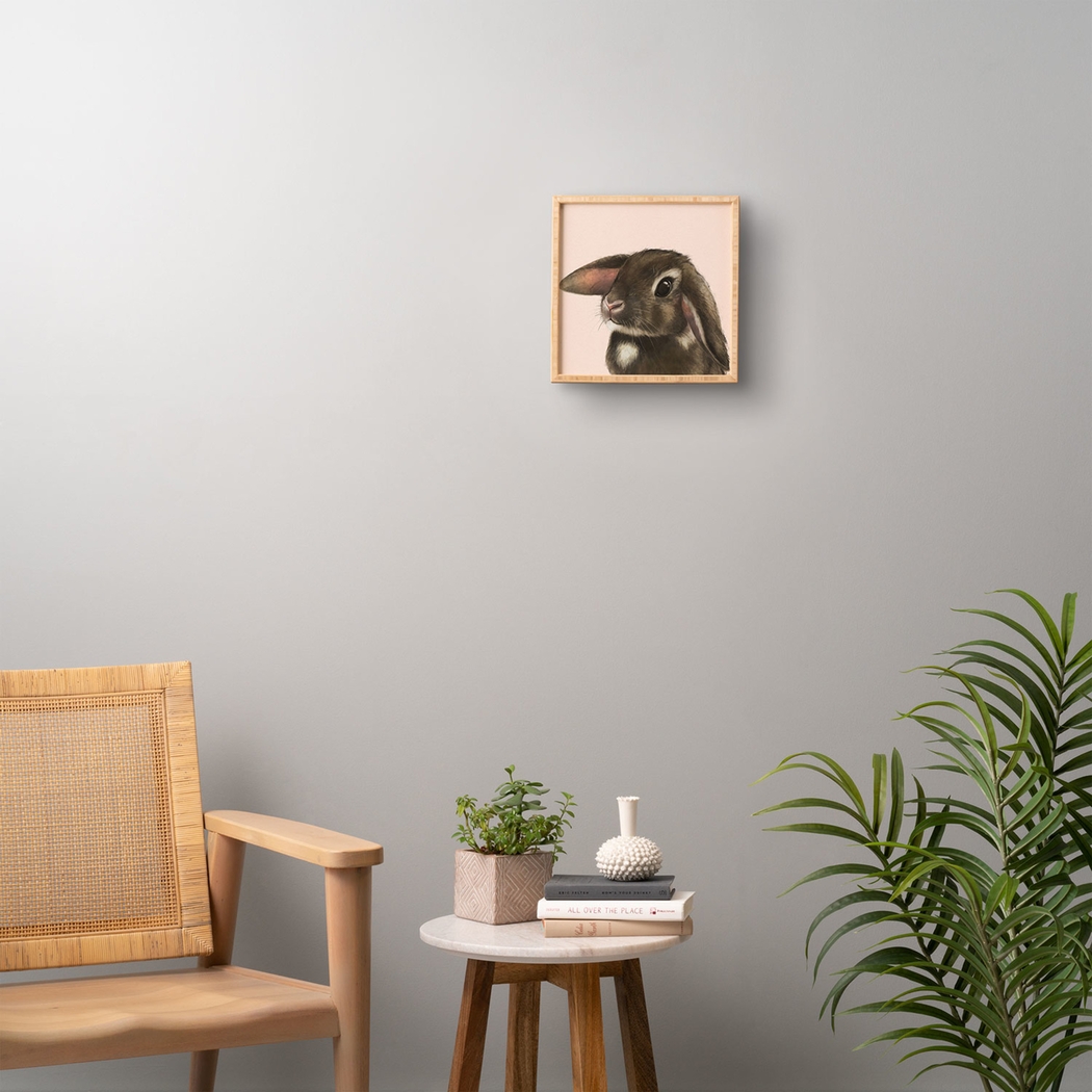 Kids Baby Bunny Boo Pink Framed Wall Art - Thumbnail - Image 2