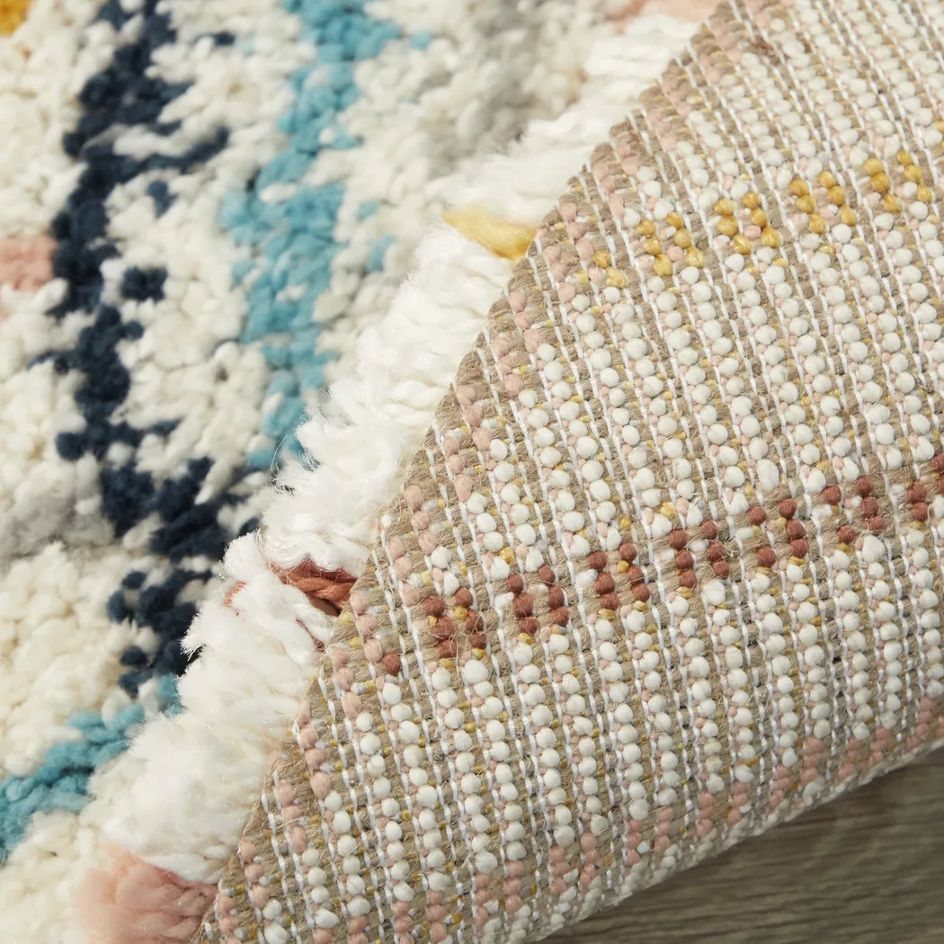 Kids Baby Rainbows White 3'11" x 5'7" Rug - Thumbnail - Image 3