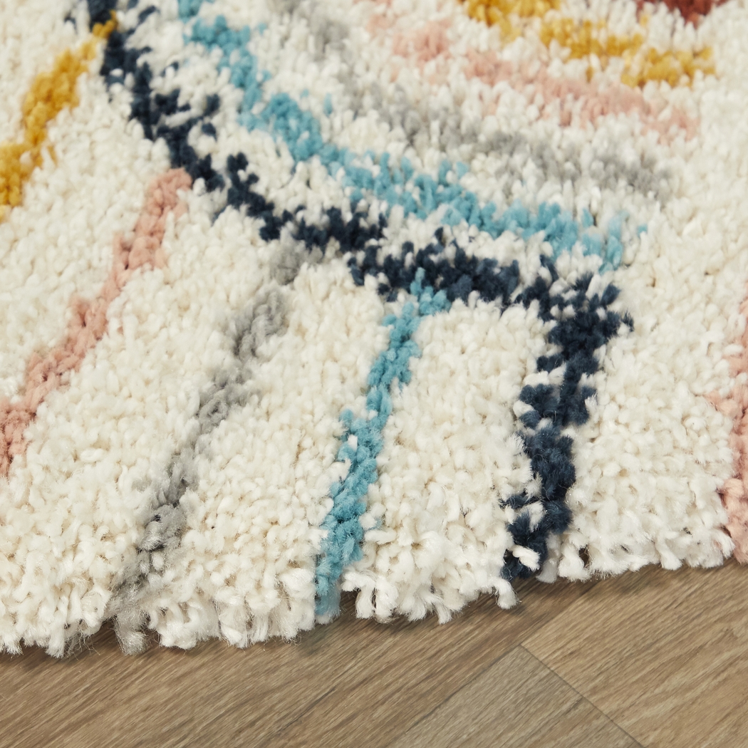 Kids Baby Rainbows White 5'3 x 7' Rug - Thumbnail - Image 4