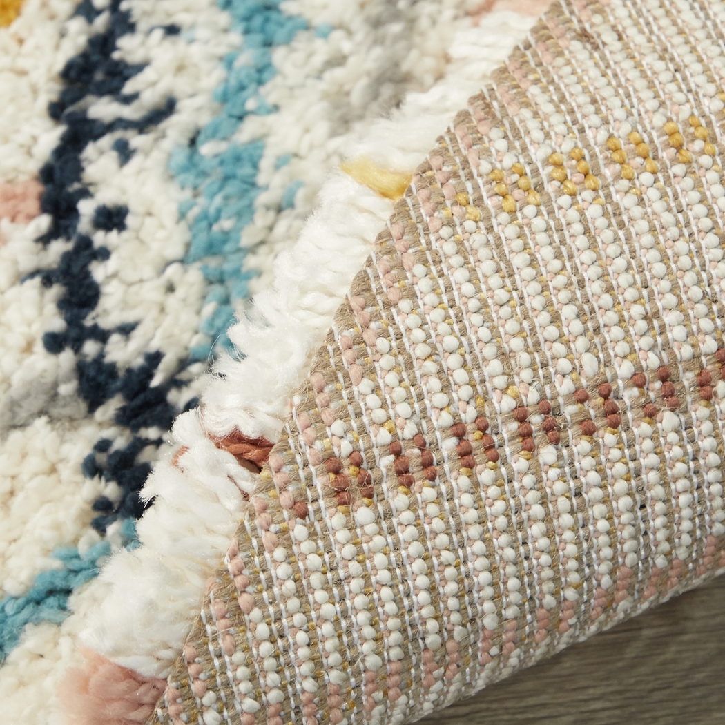 Kids Baby Rainbows White 6'7 x 9' Rug - Thumbnail - Image 3