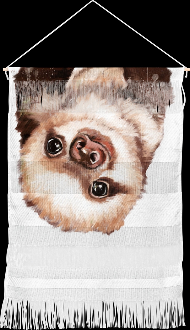 Kids Baby Sloth Gray Wall Decor - Thumbnail - Image 1