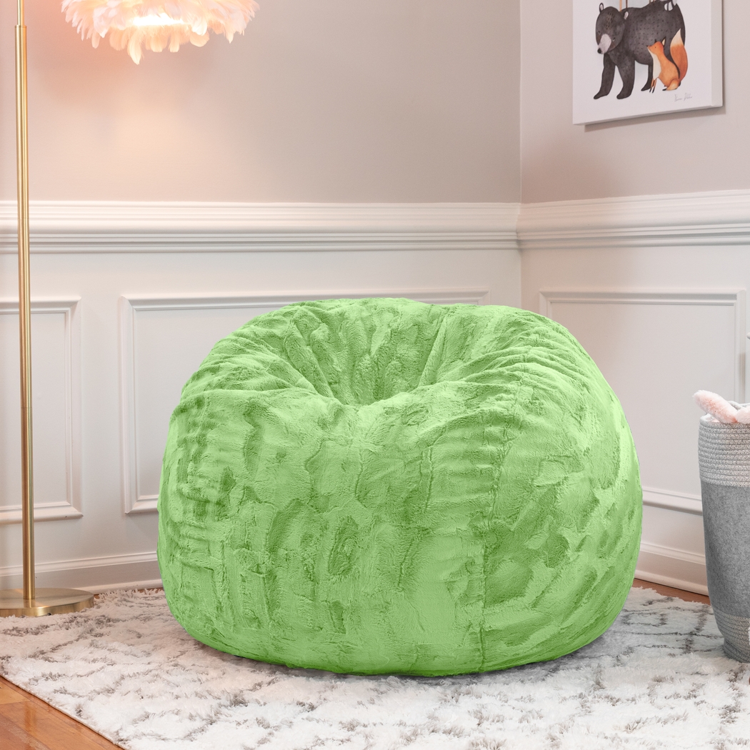 Kids Baigo Green Bean Bag Chair - Thumbnail - Image 2