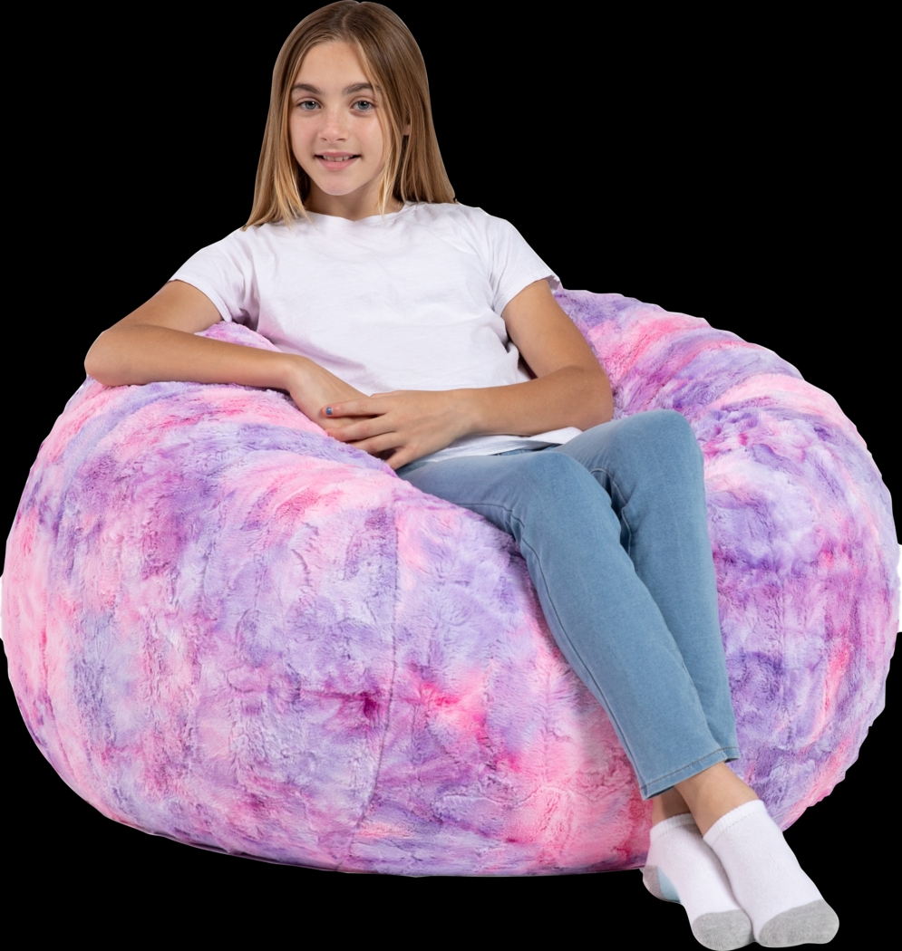 Kids Baigo Pink Purple Bean Bag Chair - Thumbnail - Image 3