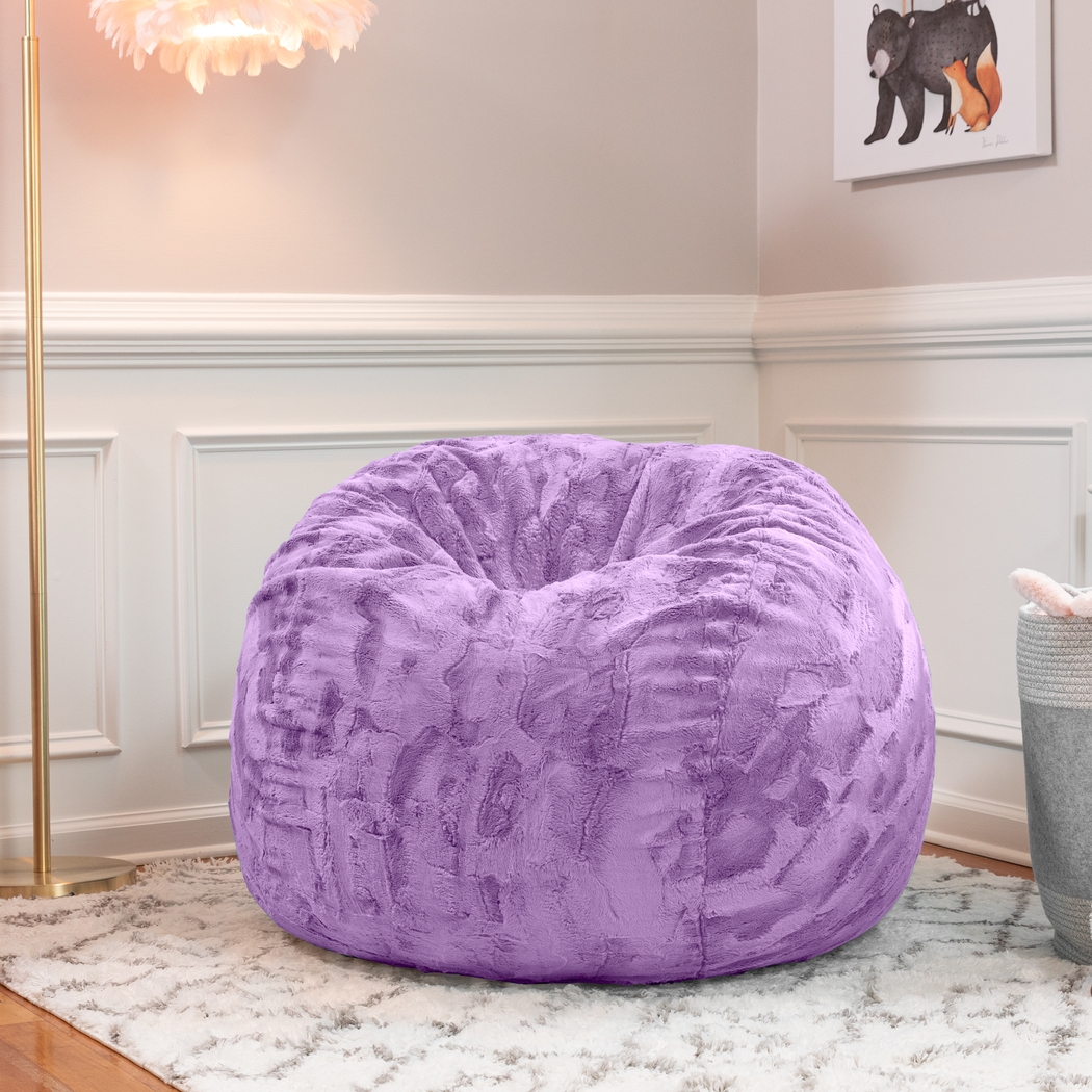 Kids Baigo Purple Bean Bag Chair - Thumbnail - Image 2