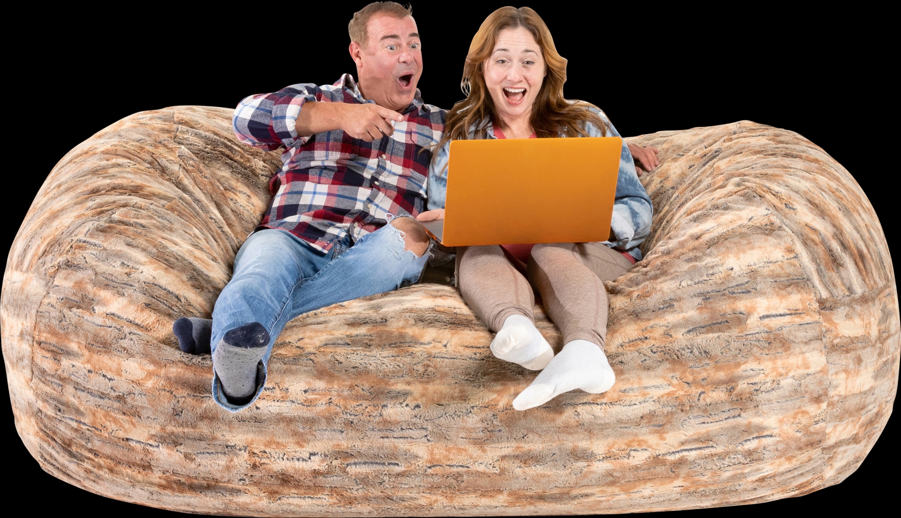 Kids Balcuotha Red Bean Bag Lounger - Thumbnail - Image 4