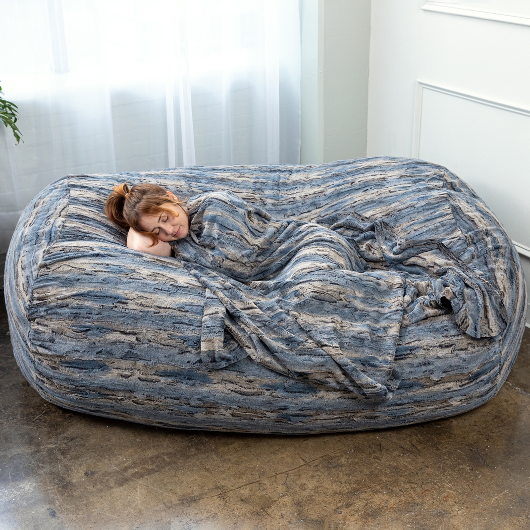 Kids Balcuotha Blue Bean Bag Lounger - Thumbnail - Image 2
