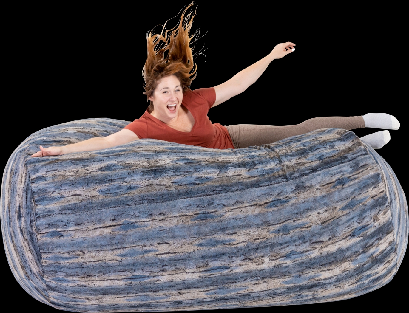 Kids Balcuotha Blue Bean Bag Lounger - Thumbnail - Image 3