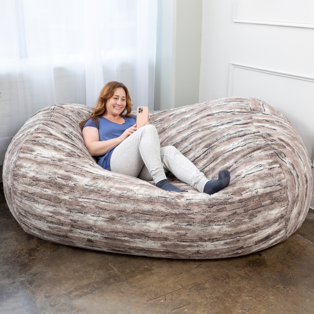 Kids Balcuotha Brown Bean Bag Lounger - Thumbnail - Image 2