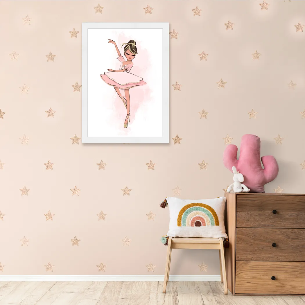 Kids Ballerina Girlie Pink Wall Art - Thumbnail - Image 3