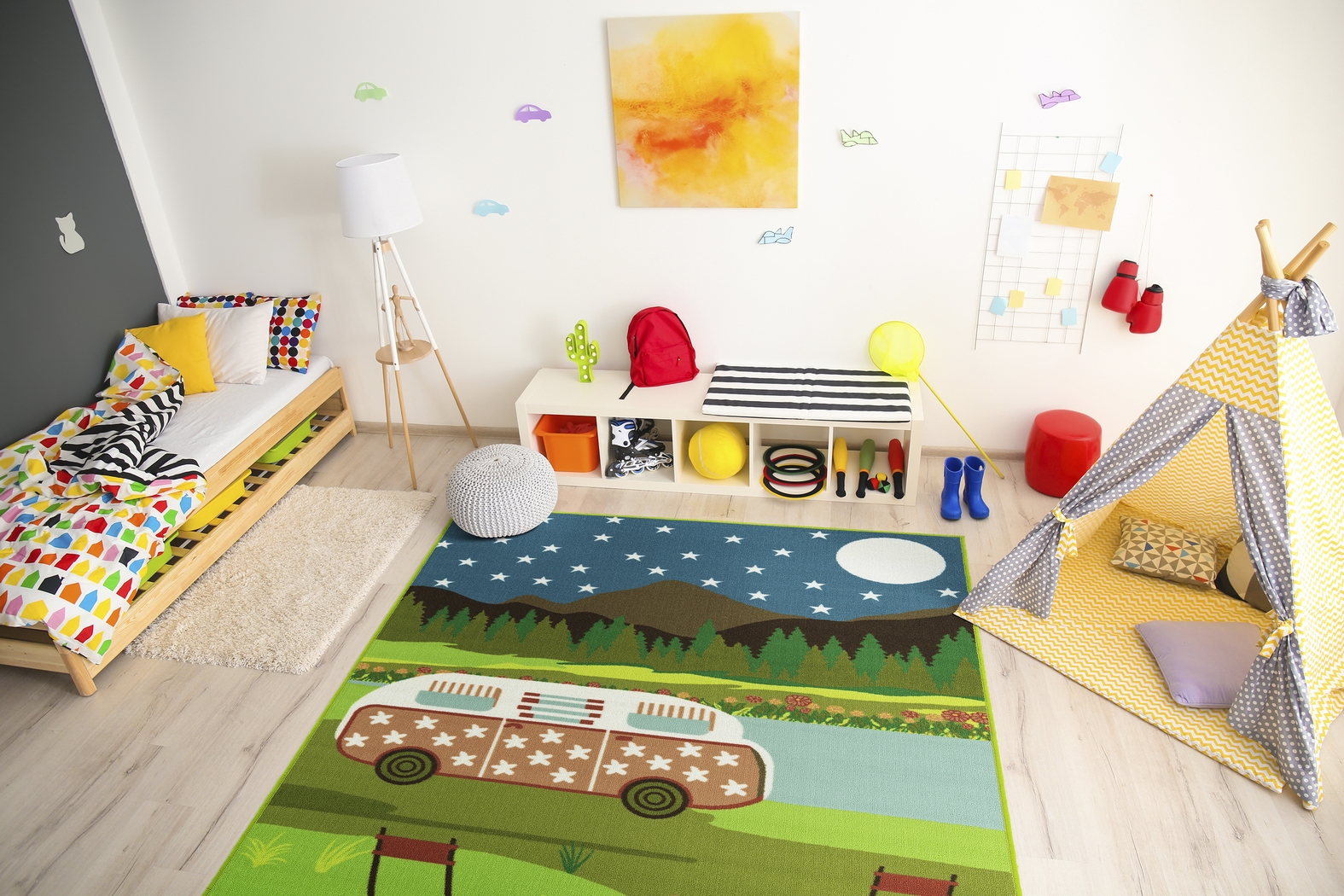 Kids Bambrey Green 5' x 7' Rug - Thumbnail - Image 2