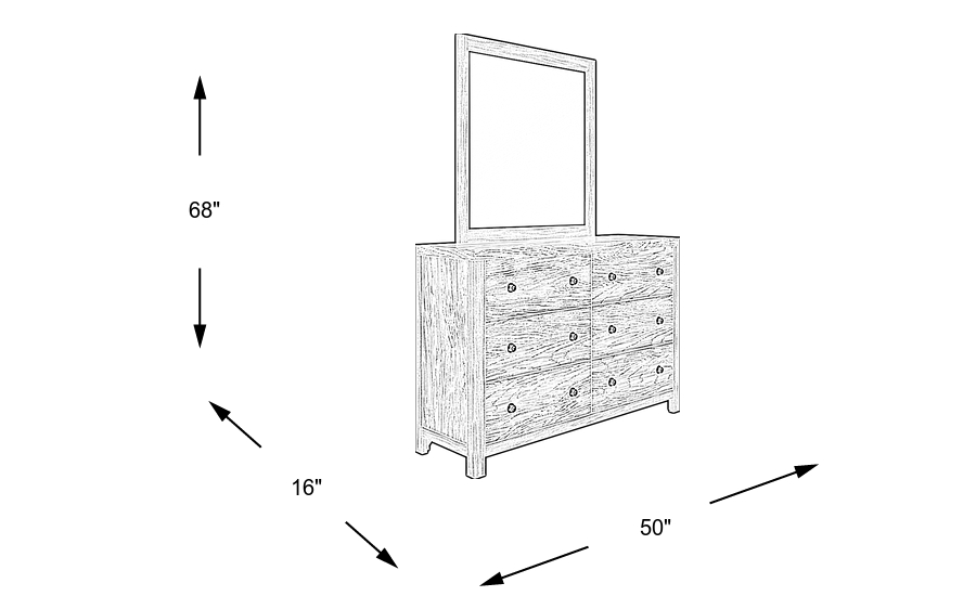 Dimension Image. Please refer to the Dimension Tab on this page for dimension details.
