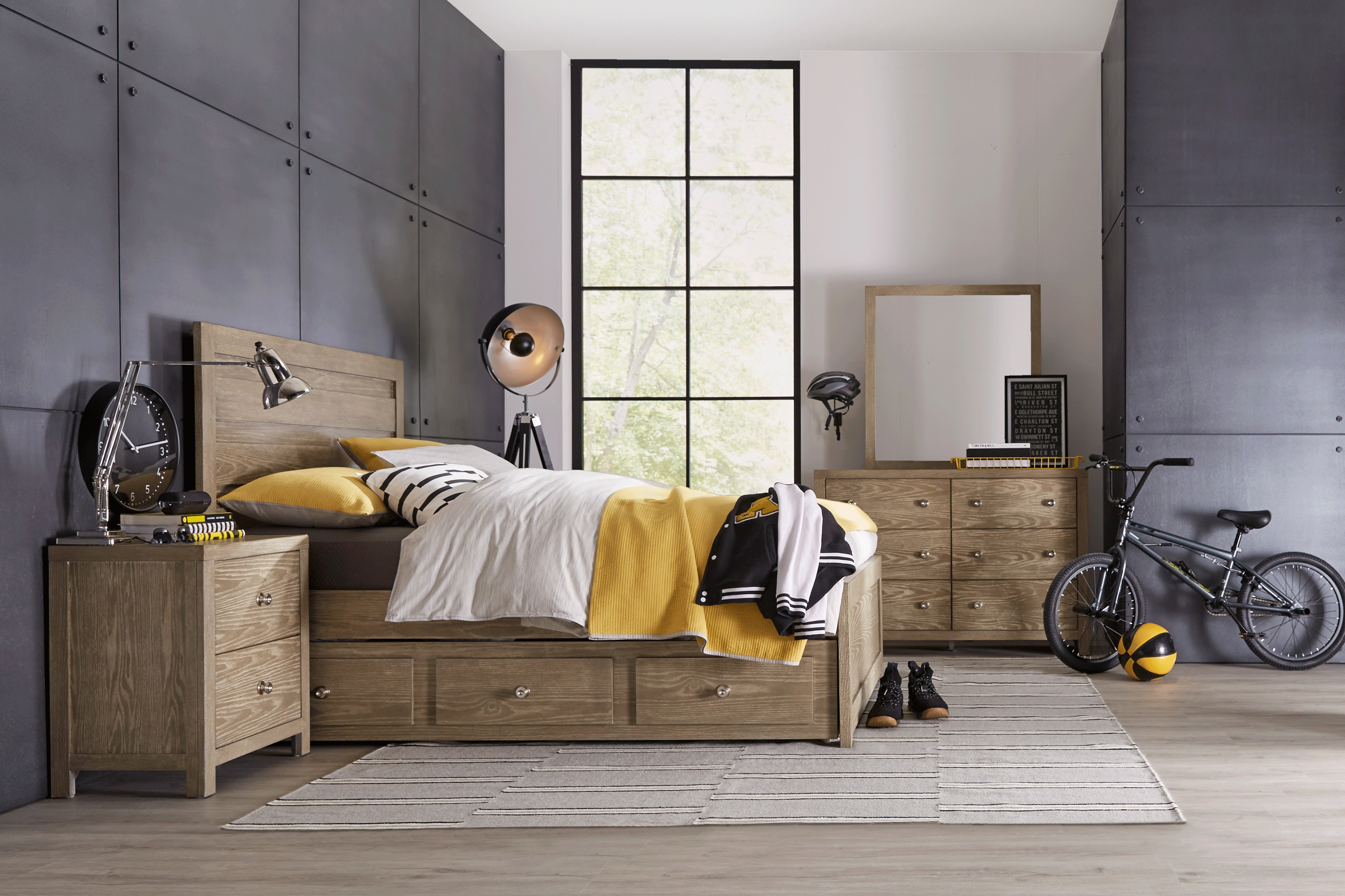 Kids Barringer Place Gray 5 Pc Full Panel Bedroom - Thumbnail - Image 1