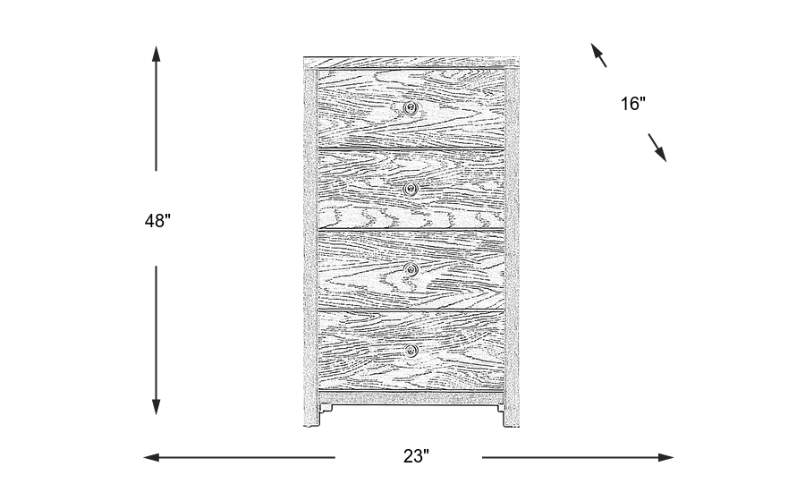 Dimension Image. Please refer to the Dimension Tab on this page for dimension details.