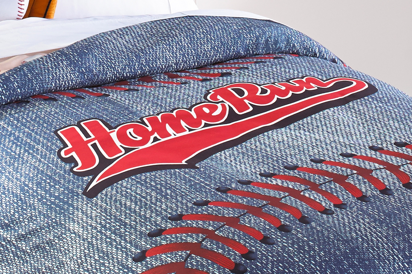 Kids Baseball Dreams Blue Twin Comforter Set - Thumbnail - Image 4
