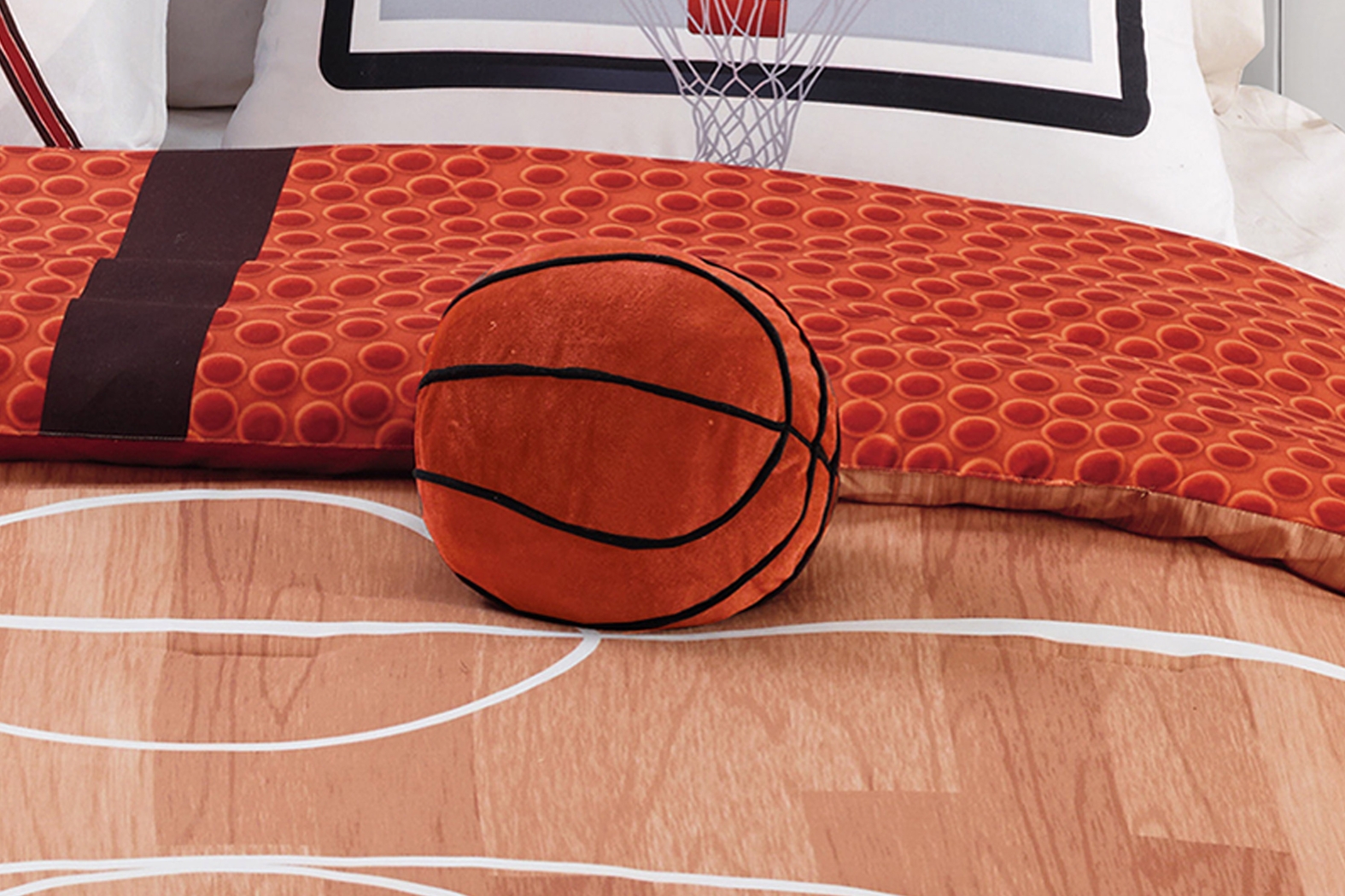Kids Basketball Dream Orange Twin Comforter Set - Thumbnail - Image 5