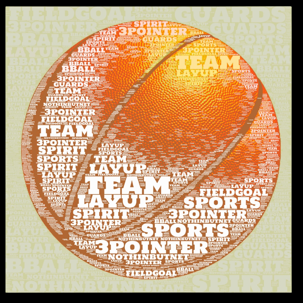 Kids Basketball Jargon Cream Artwork - Thumbnail - Image 1