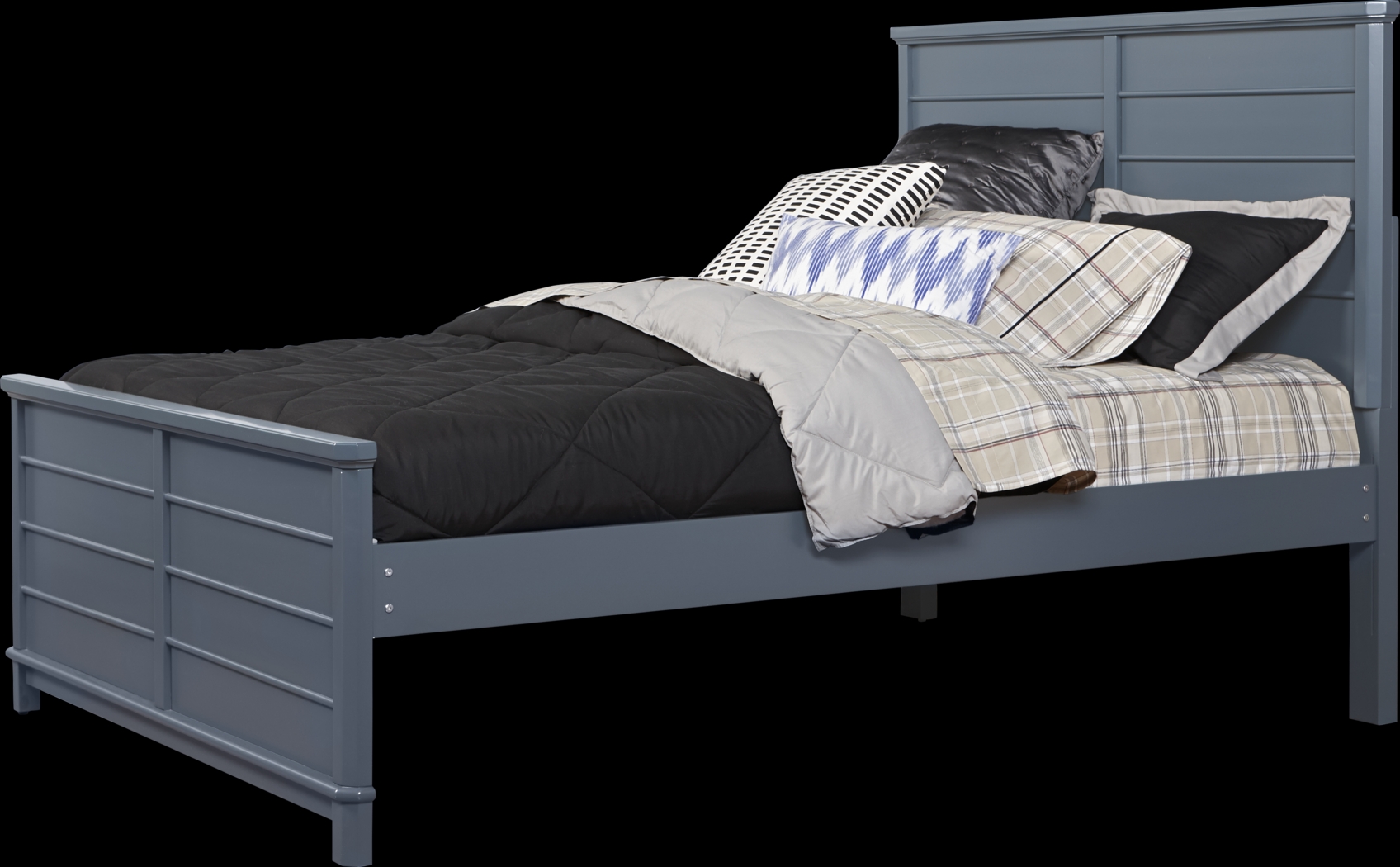 Kids Bay Street Blue 3 Pc Full Panel Bed - Thumbnail - Image 1