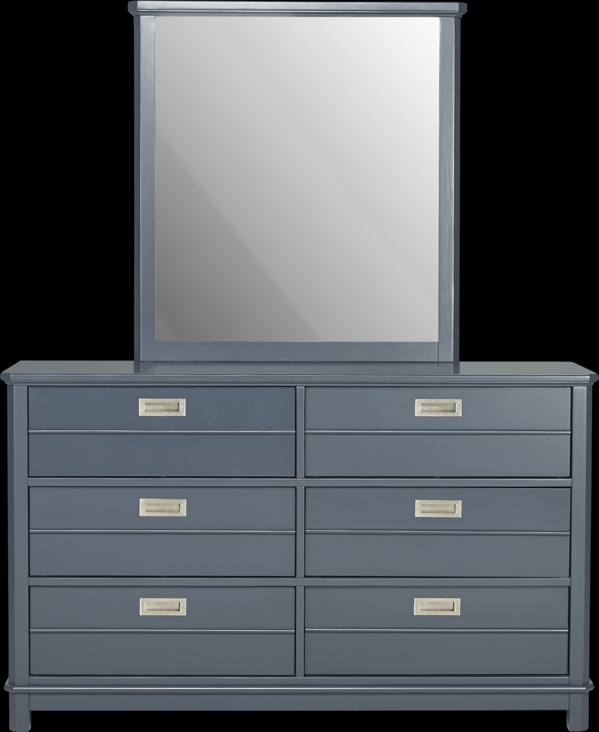 Kids Bay Street Blue Dresser & Mirror Set - Thumbnail - Image 1