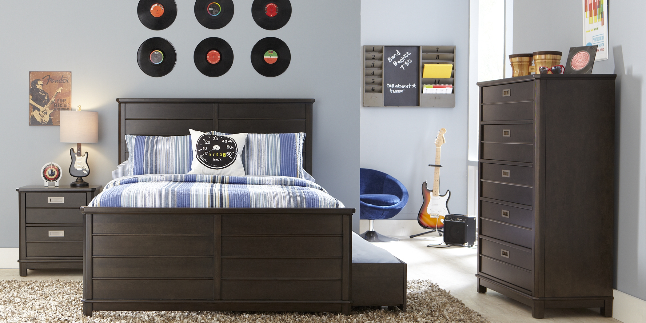 Kids Bay Street Charcoal 5 Pc Full Panel Bedroom - Thumbnail - Image 2