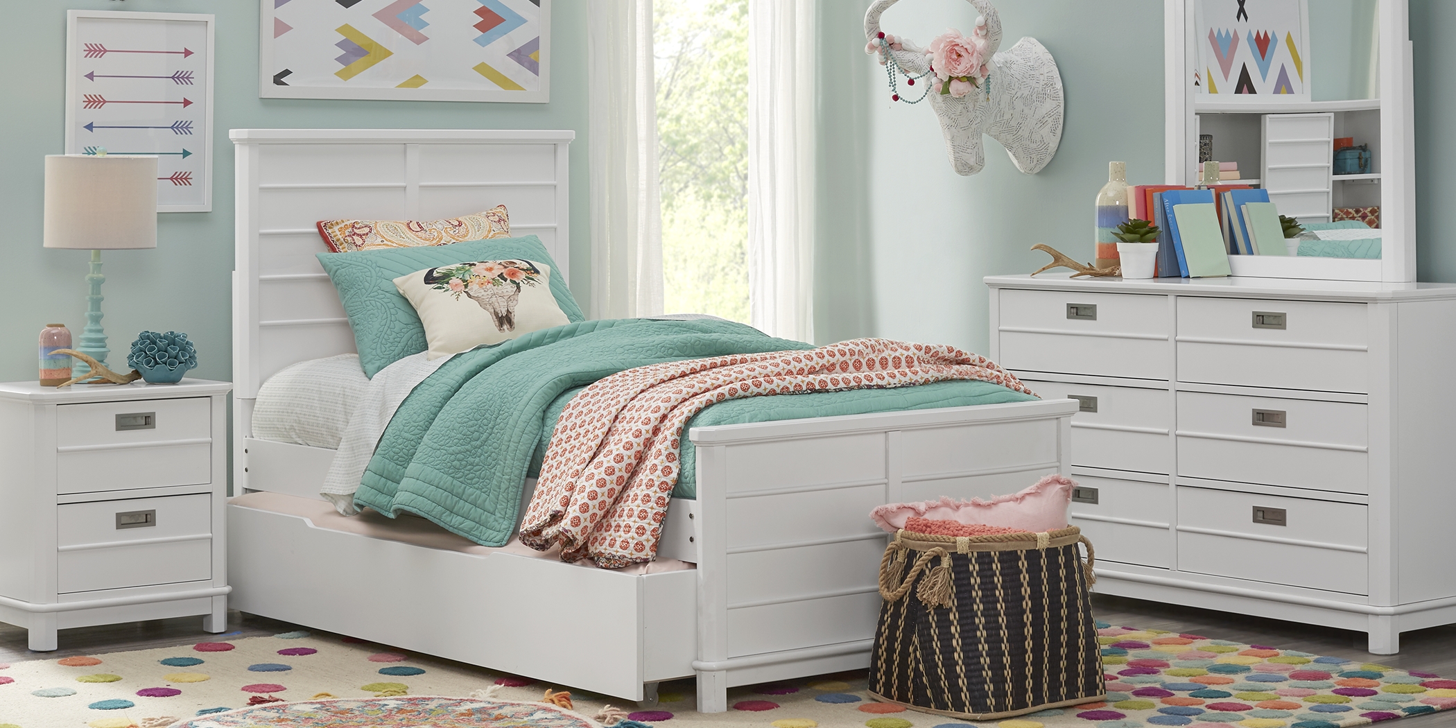 Kids Bay Street White 6 Pc Full Panel Bedroom - Thumbnail - Image 1