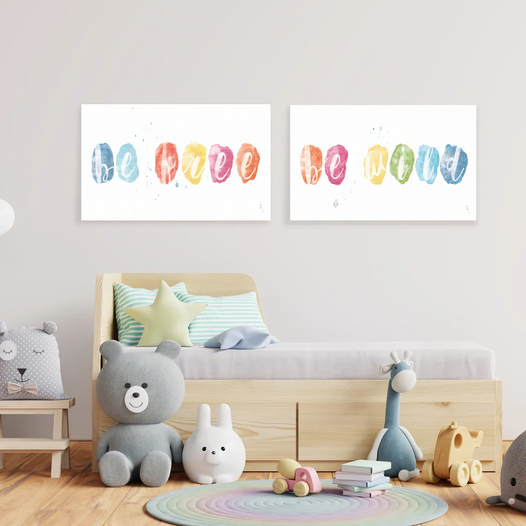 Kids Be Free White Wall Art - Thumbnail - Image 2