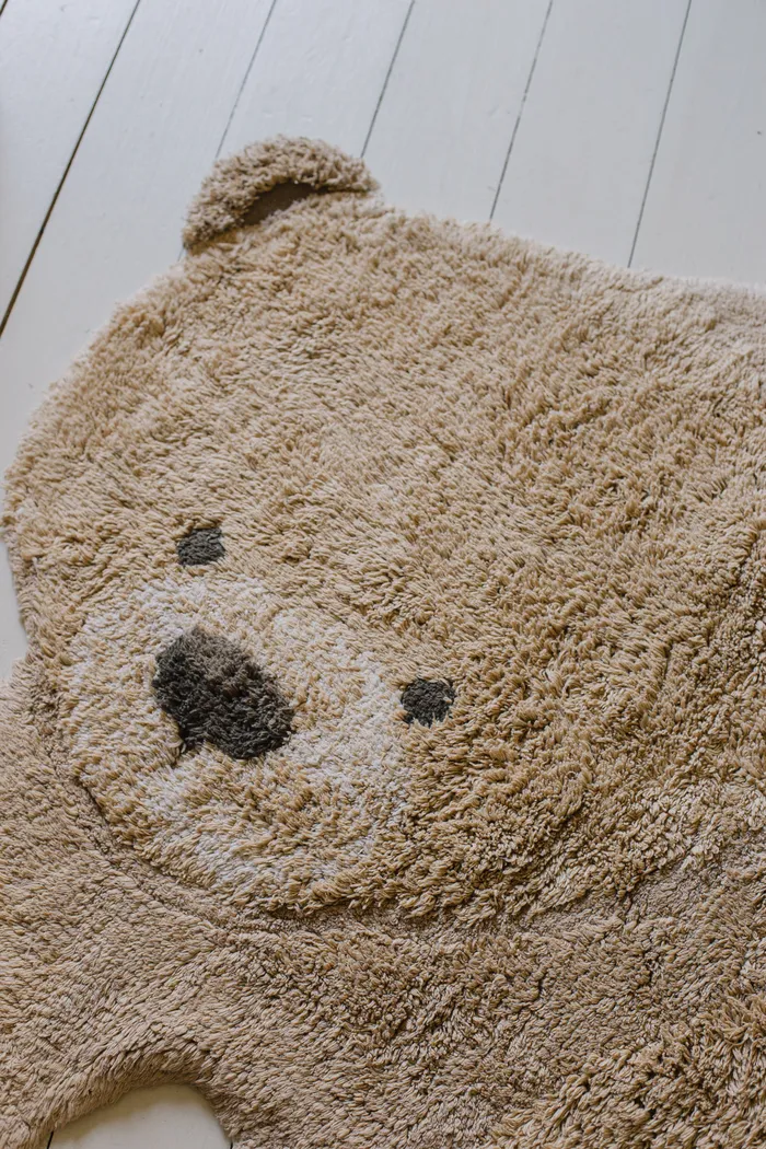 Kids Bear Brown 4' x 4'1 Machine Washable Rug - Thumbnail - Image 4