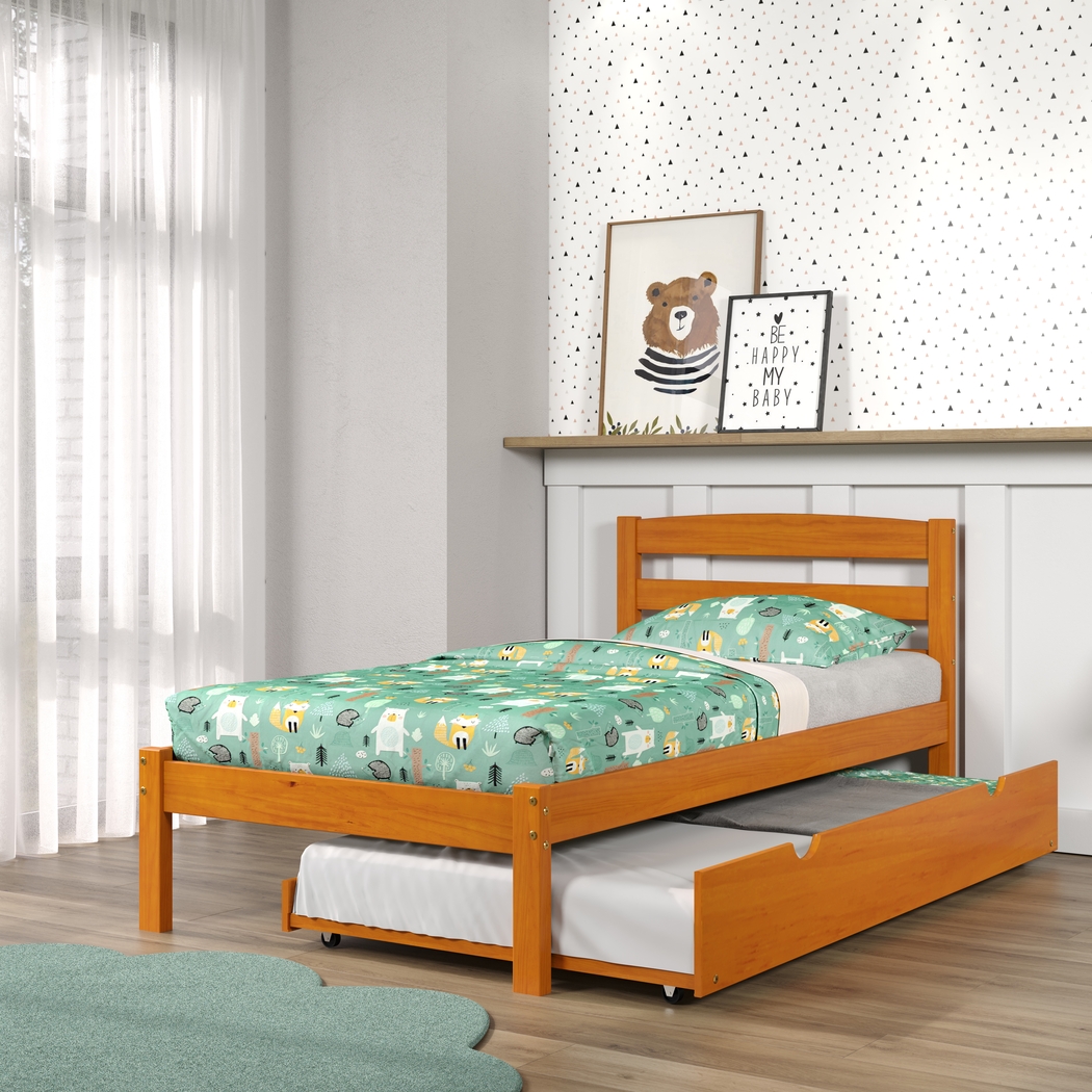 Kids Begole Orange Twin Bed with Trundle - Thumbnail - Image 2
