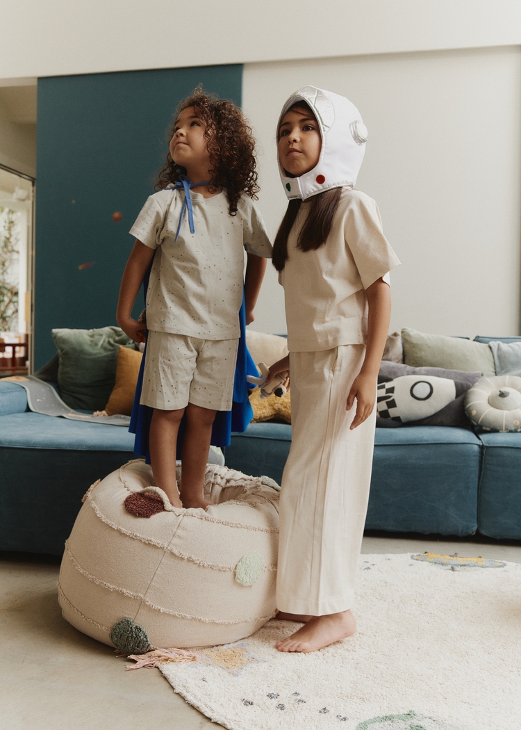 Kids Beige Solar System Pouf - Thumbnail - Image 5