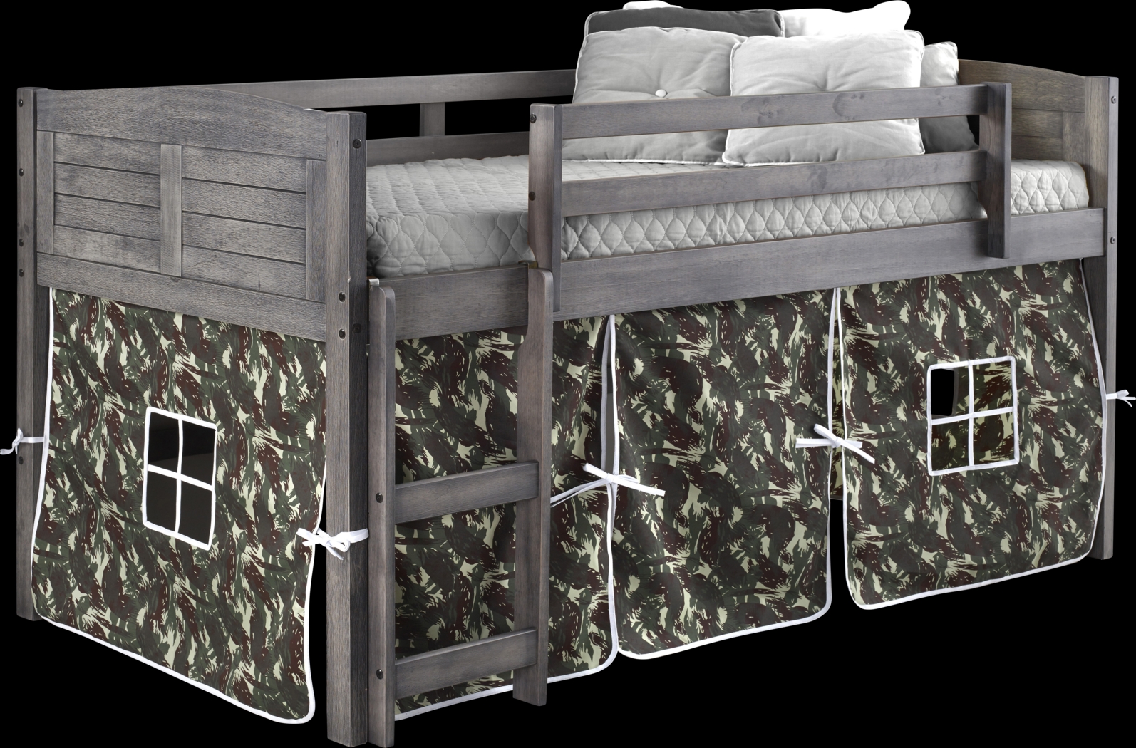 Kids Beland Camo Twin Tent Loft Bed - Thumbnail - Image 1