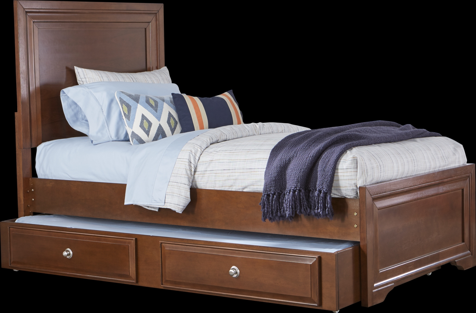 Kids Belcourt Jr. Cherry 4 Pc Full Panel Bed with Trundle - Thumbnail - Image 2