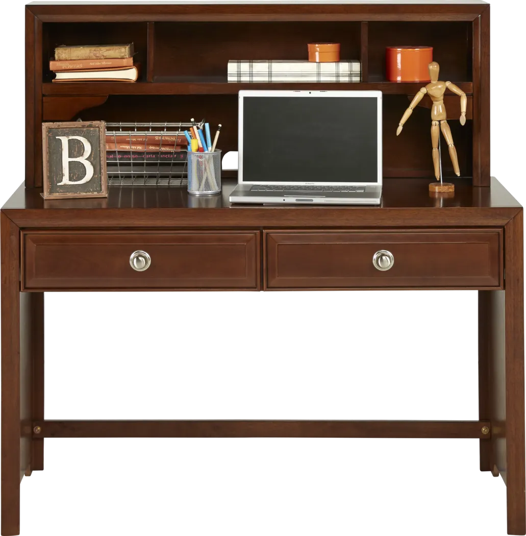 Kids Belcourt Jr. Cherry Desk & Hutch - Thumbnail - Image 1