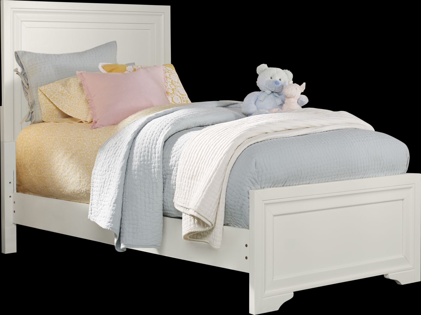 Kids Belcourt Jr. White 3 Pc Twin Panel Bed - Thumbnail - Image 1