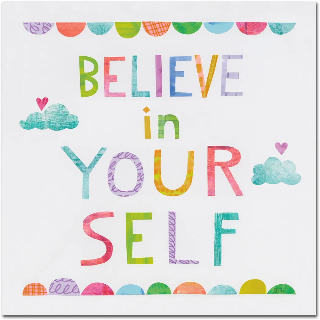 Kids Believe In Yourself White Wall Art - Thumbnail - Image 1