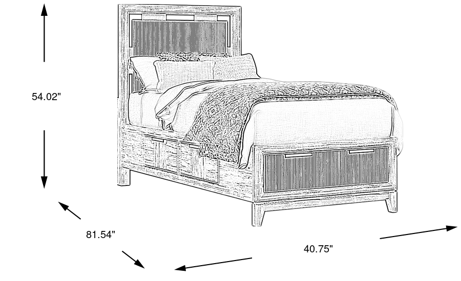 Dimension Image. Please refer to the Dimension Tab on this page for dimension details.