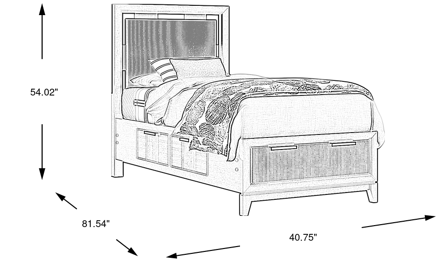 Dimension Image. Please refer to the Dimension Tab on this page for dimension details.