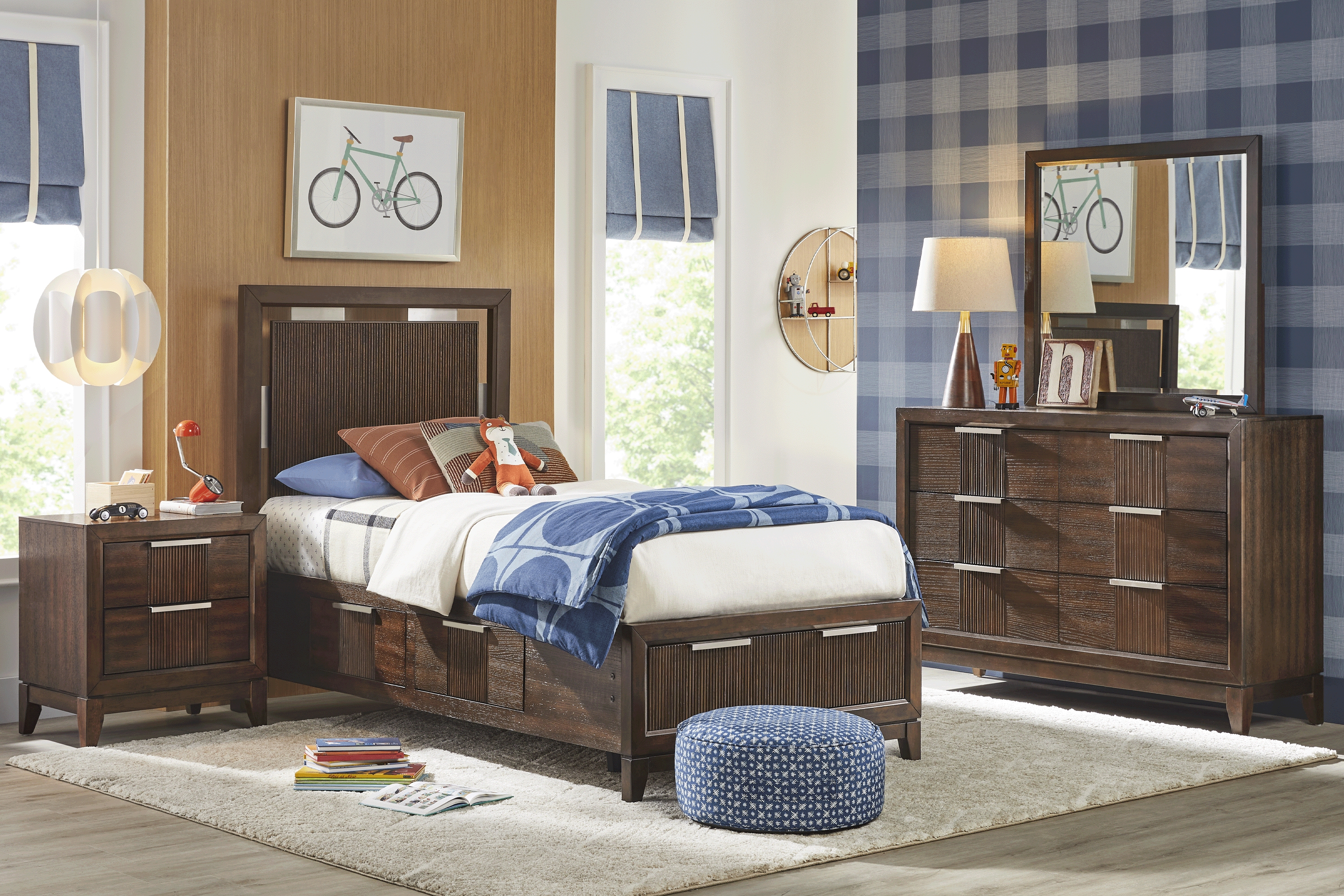 Kids Bellante Jr. Walnut Twin Storage Bed - Thumbnail - Image 2